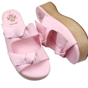 Sam & Libby Pink Platform Sandals Sz 7